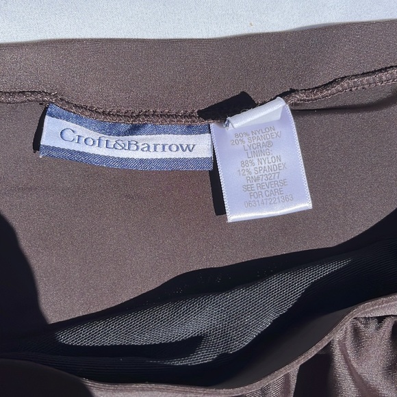 NWOT Croft & Barrow Brown Swim Skirt size 14 - Picture 3 of 6